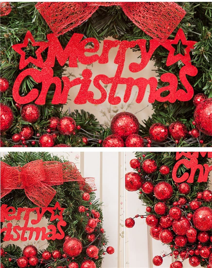 Amazon.co.jp: Christmas Wreath, Christmas Entrance Door Decoration