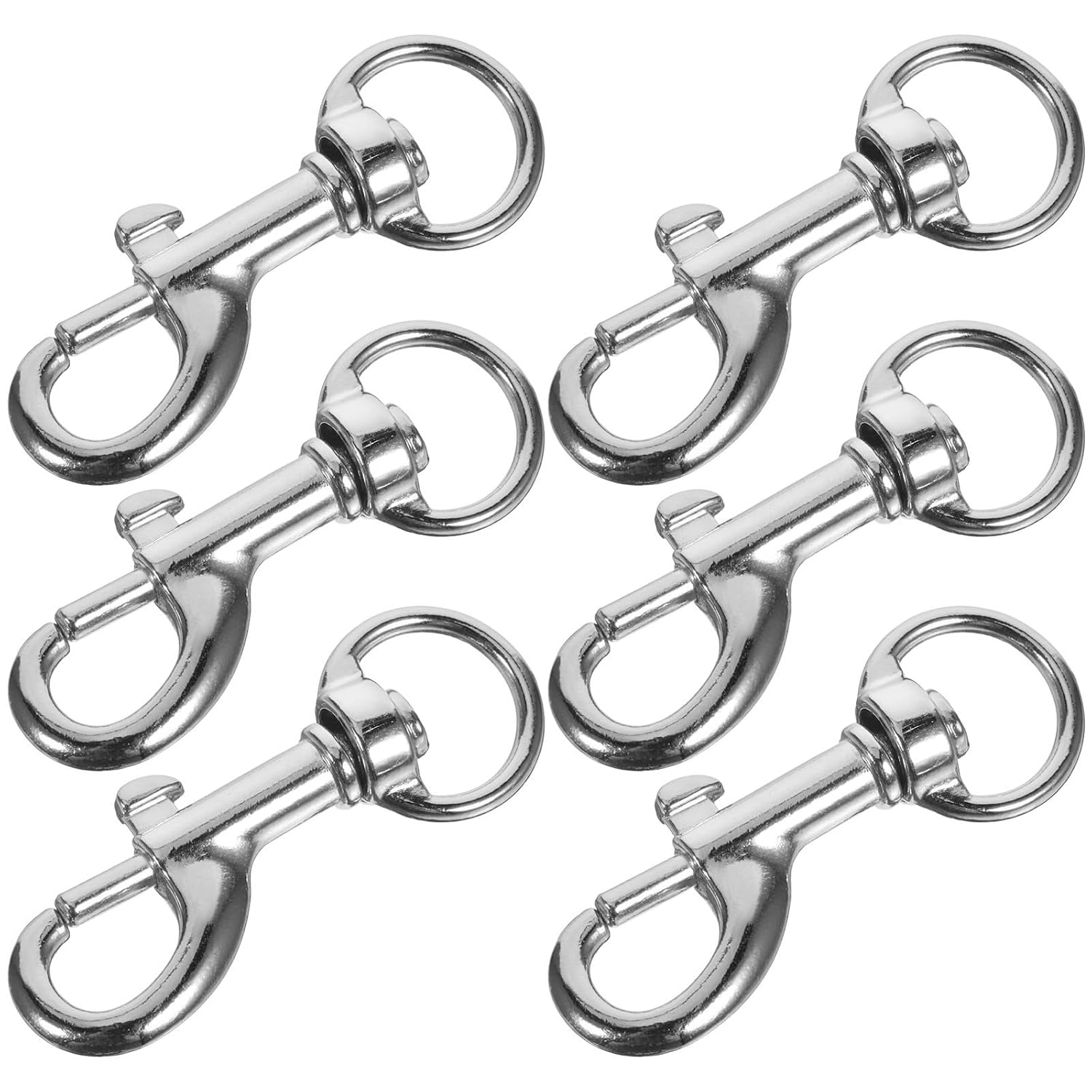 20pcs Stainless Steel Swivel Snap Hooks Metal Clips for Pet Leash and Saxophone Strap, Versatile Heavy Duty Swivel Clasps for Daily Use and Diving