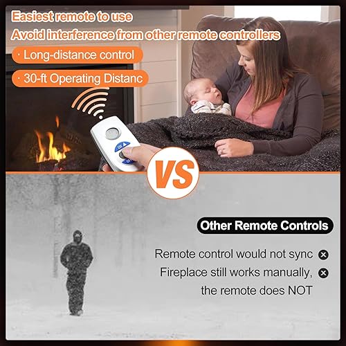 Miniatura 5 de Control remoto de chimenea, termostato, kit de encendidoapagado remoto de chimenea de gas, para válvula de gas millivolt, compatible con ambientes,
