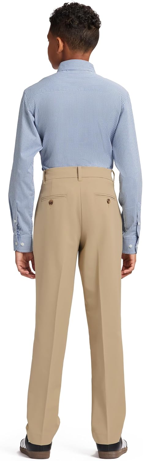 Tommy Hilfiger Boys Long Sleeve Dress Shirt with Straight Tie, Collared Button-Down with Cuff Sleeves - Image 7