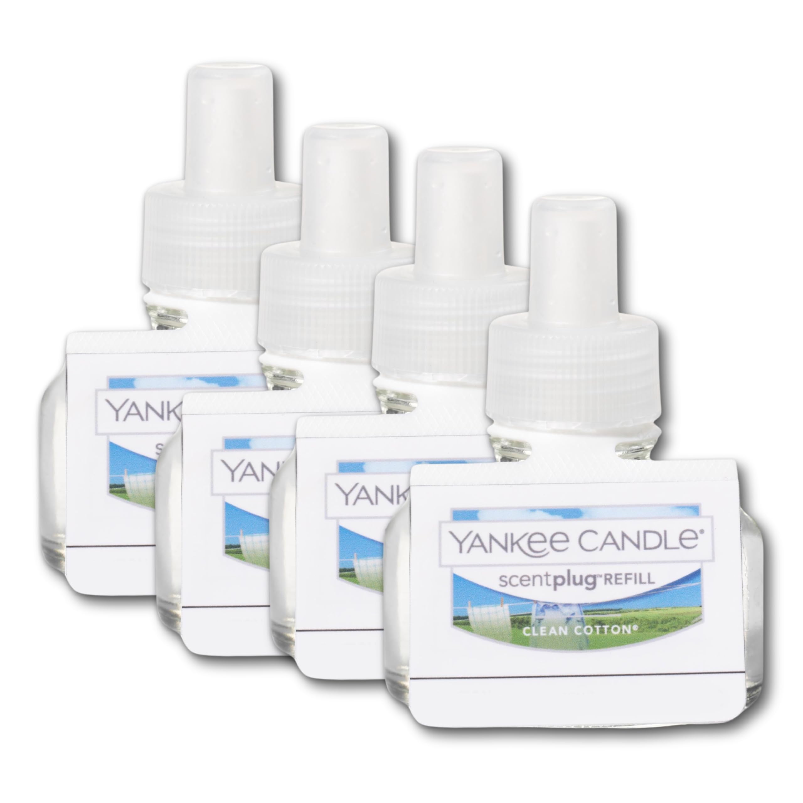 Yankee Candle ScentPlug Refill (2.5 Ounce (Pack of 4), Clean Cotton)