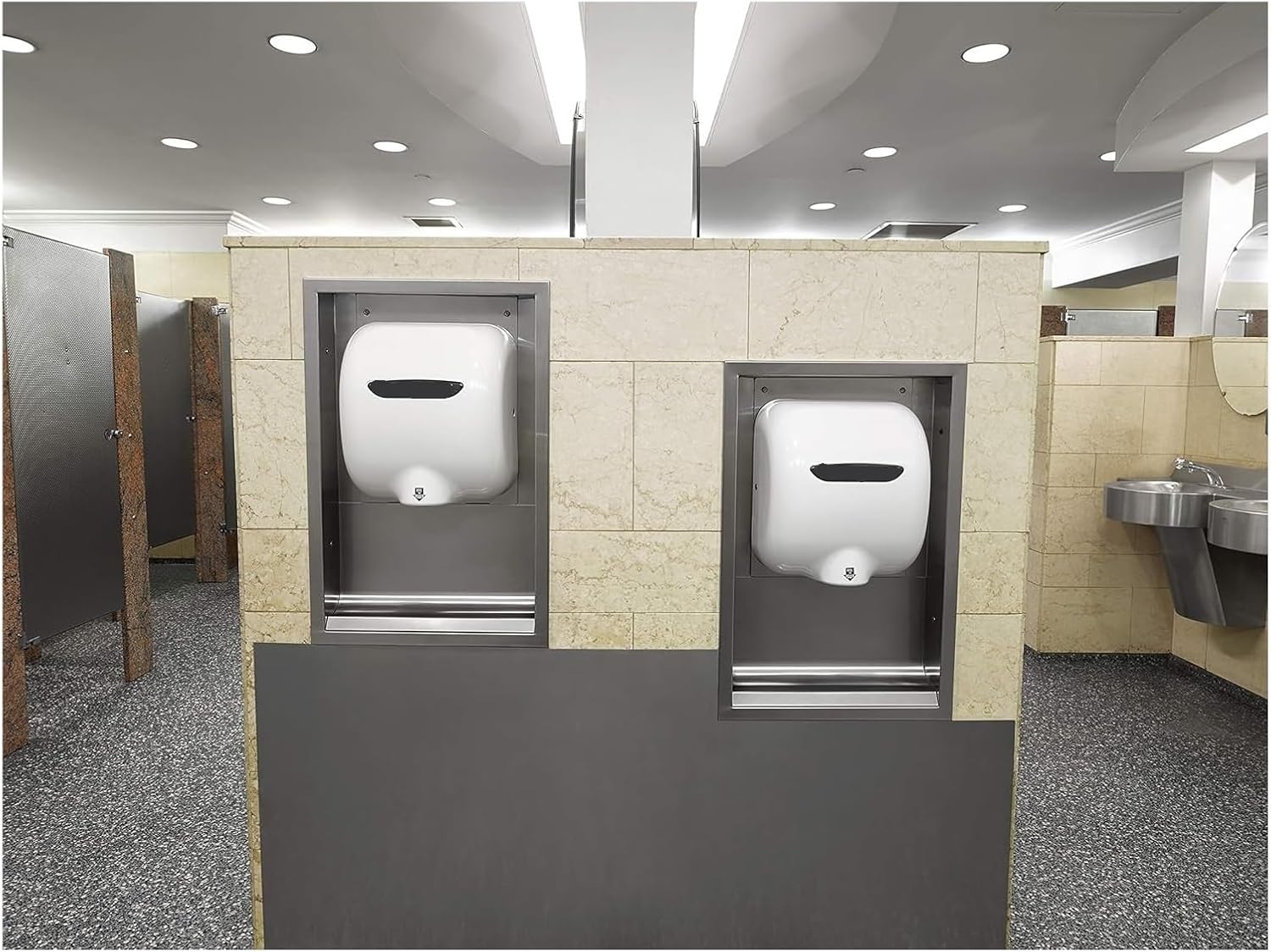 XL-BW 自動高速ハンド ドライヤー、白色熱硬化性 (BMC) カバー付き、12.5 A、110/120