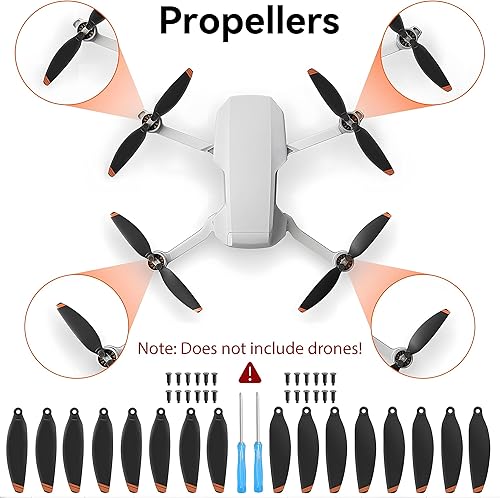 Miniatura 3 de Hélices Mini 4KMini 2 SEMini SE con protector de hélice, tren de aterrizaje, extensión de pierna, soporte de hélices, cubierta de cardán, total de