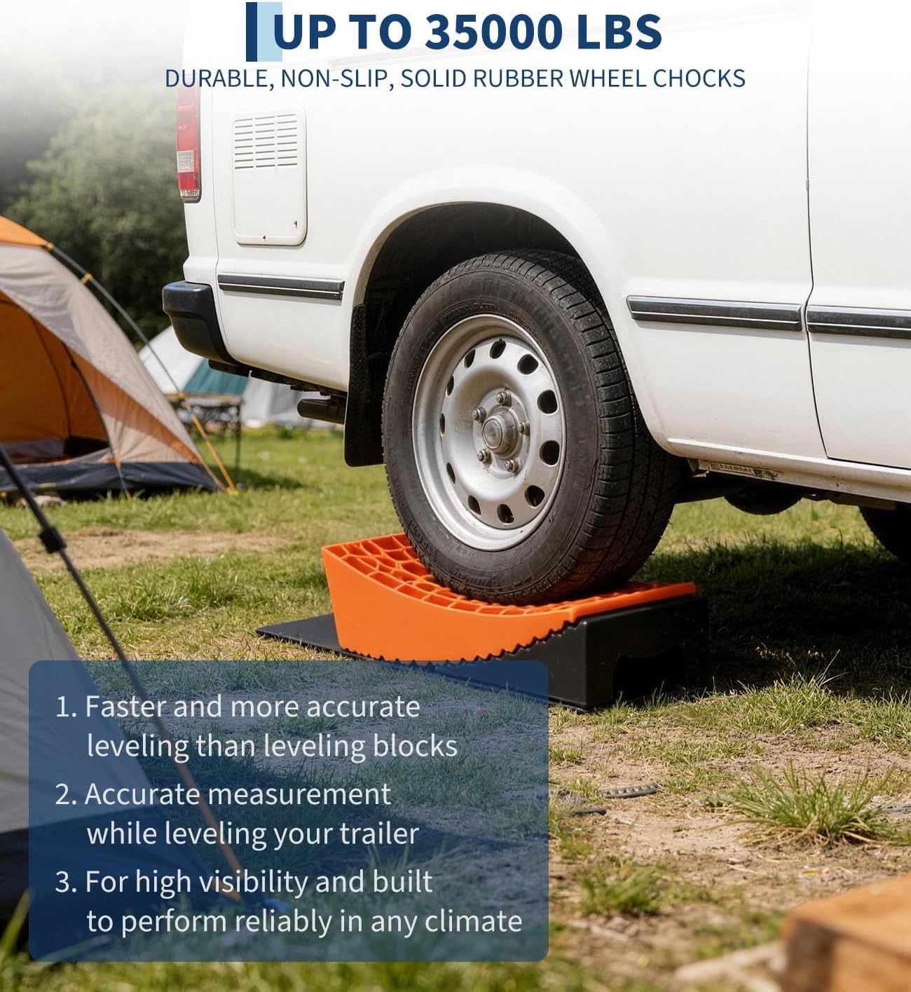 13PCS Heavy Duty RV Leveling and Stabilization Kit – Two Axle Levelers, Hitch Stand, Stabilizer Pads, Jack & Wheel Chocks – Exterior Leveling Basics for Travel Trailers