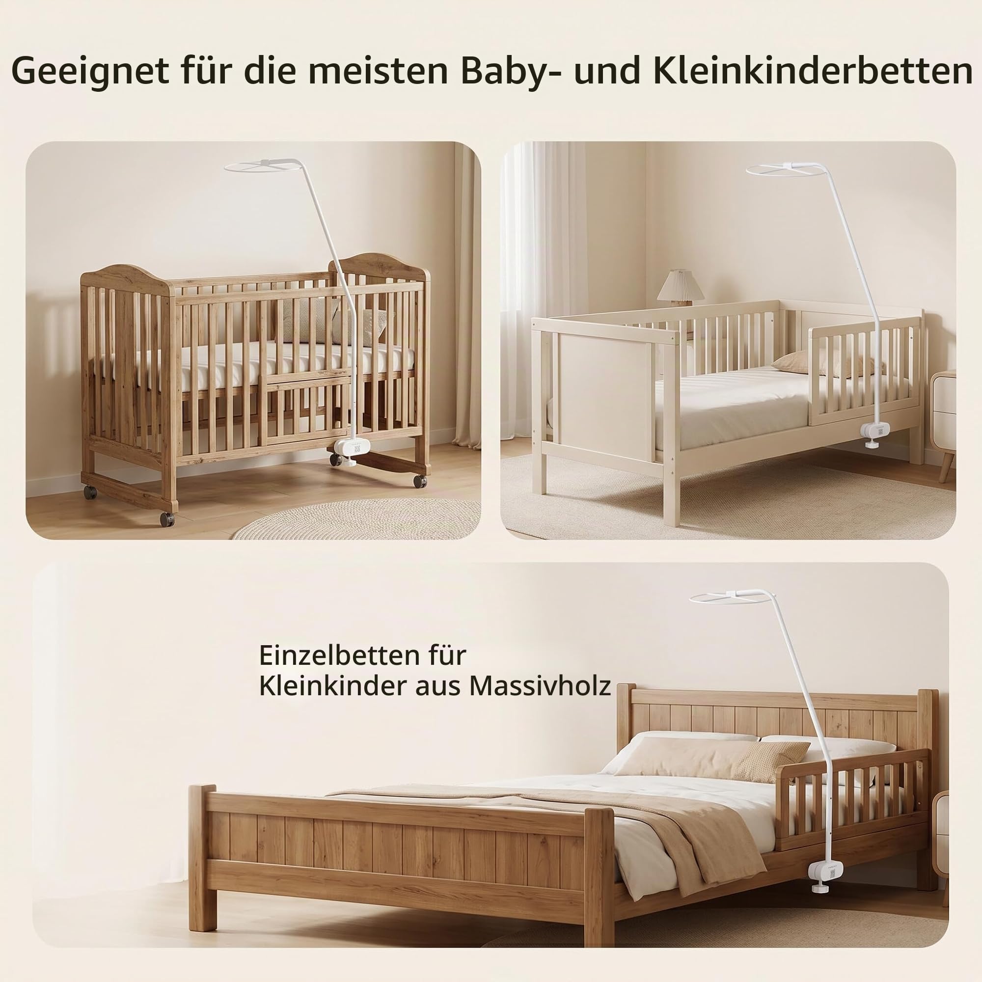 Verstellbarer Netzständerhalter, Kinderbett-Baldachinhalter, Ansteckbarer Kinderbett-Baldachinhalter, Leicht, Einfache Installation, Erfüllt Ihre Bedürfnisse, Netzständer