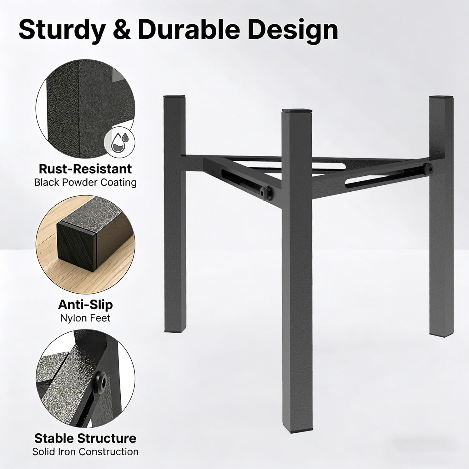 Beverage Water Jug Dispenser Stand for 2-5 Gallon, Adjustable 9-12.6 IN Water Jug Holder Container ( Drink Dispenser Stand Only)（Large）