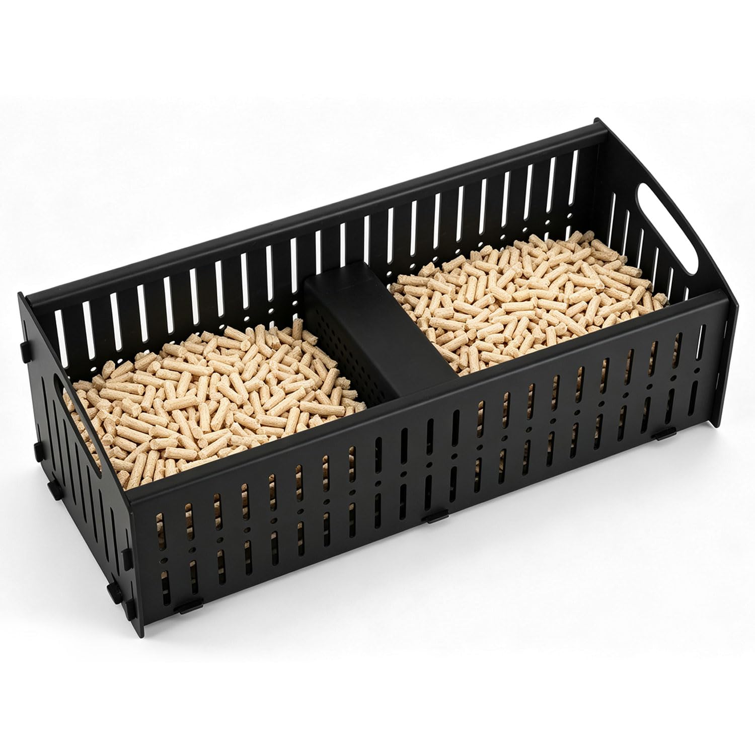 Cesta de pellets para chimenea y estufa de leña, 48 x 20 x 17