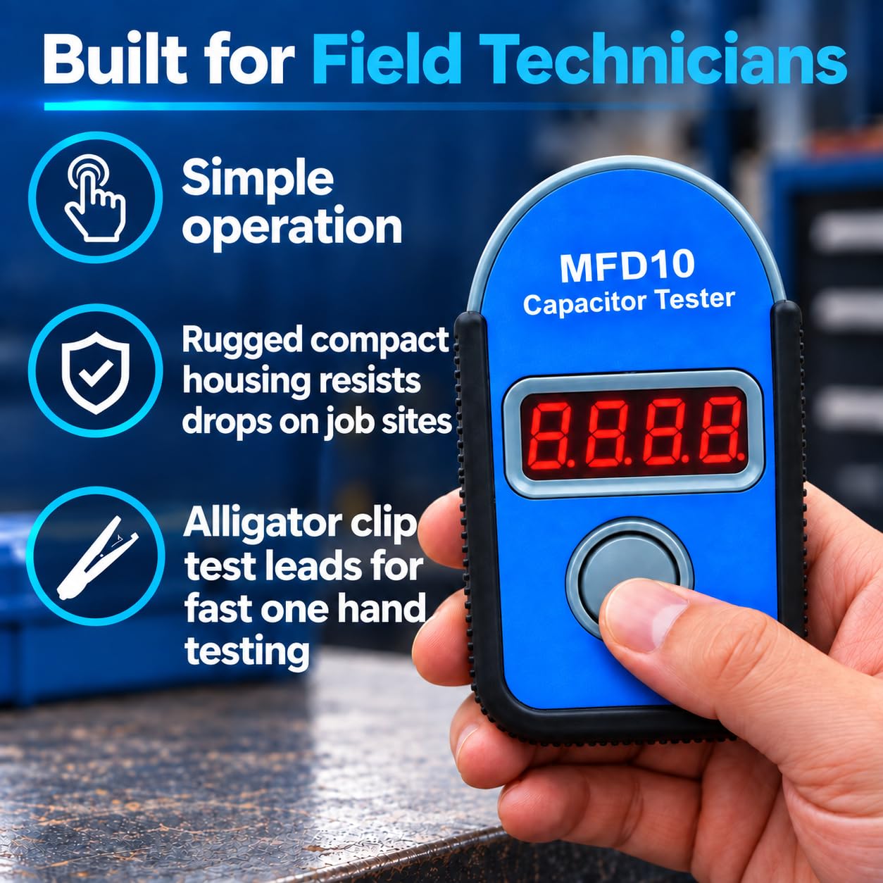 Capacitor Tester - Digital Meter for HVAC & Electronics -6
