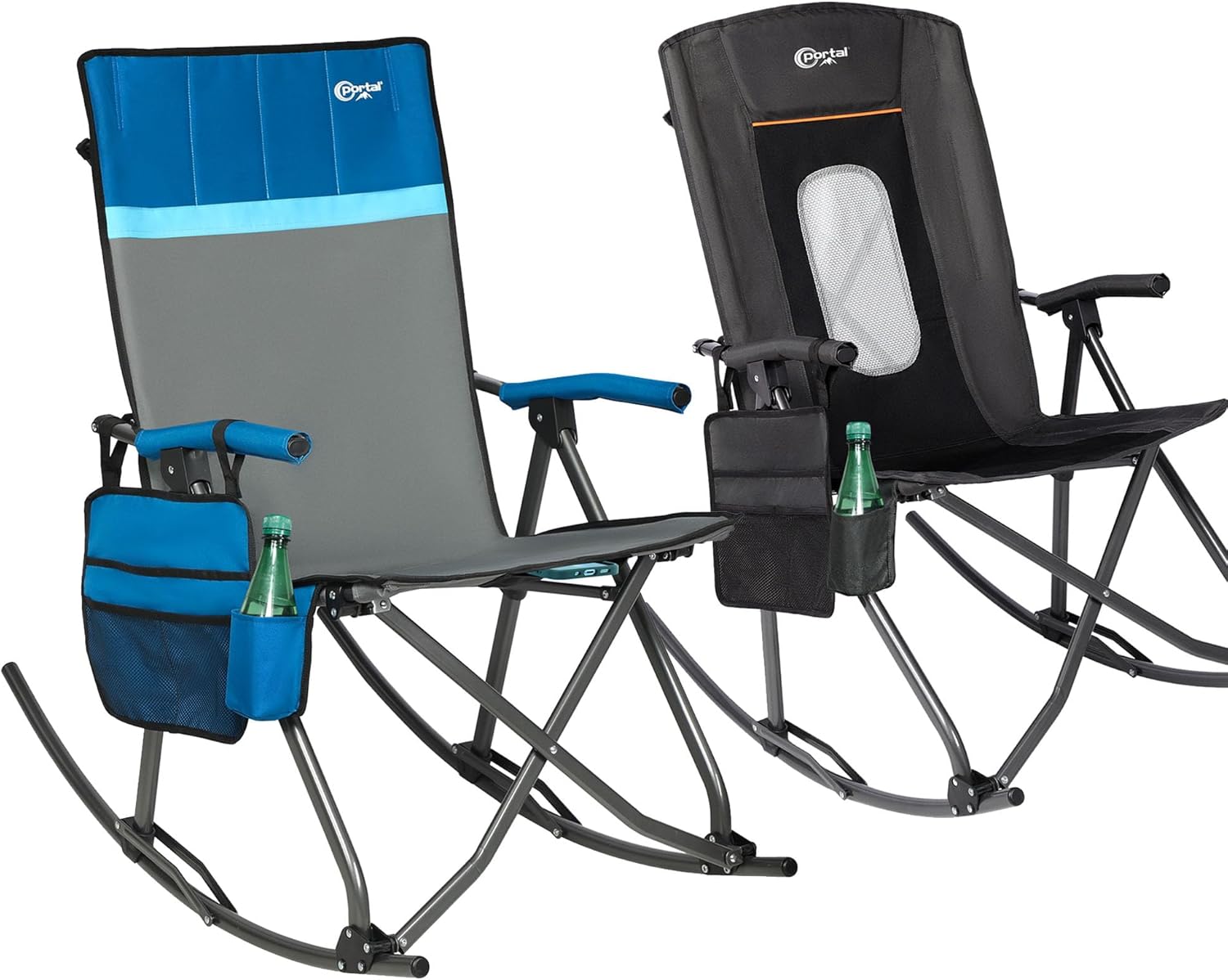 PORTAL 2 of Oversized Rocking Chair 【BLK with mesh Back】+ 【Blue with Padded Back】