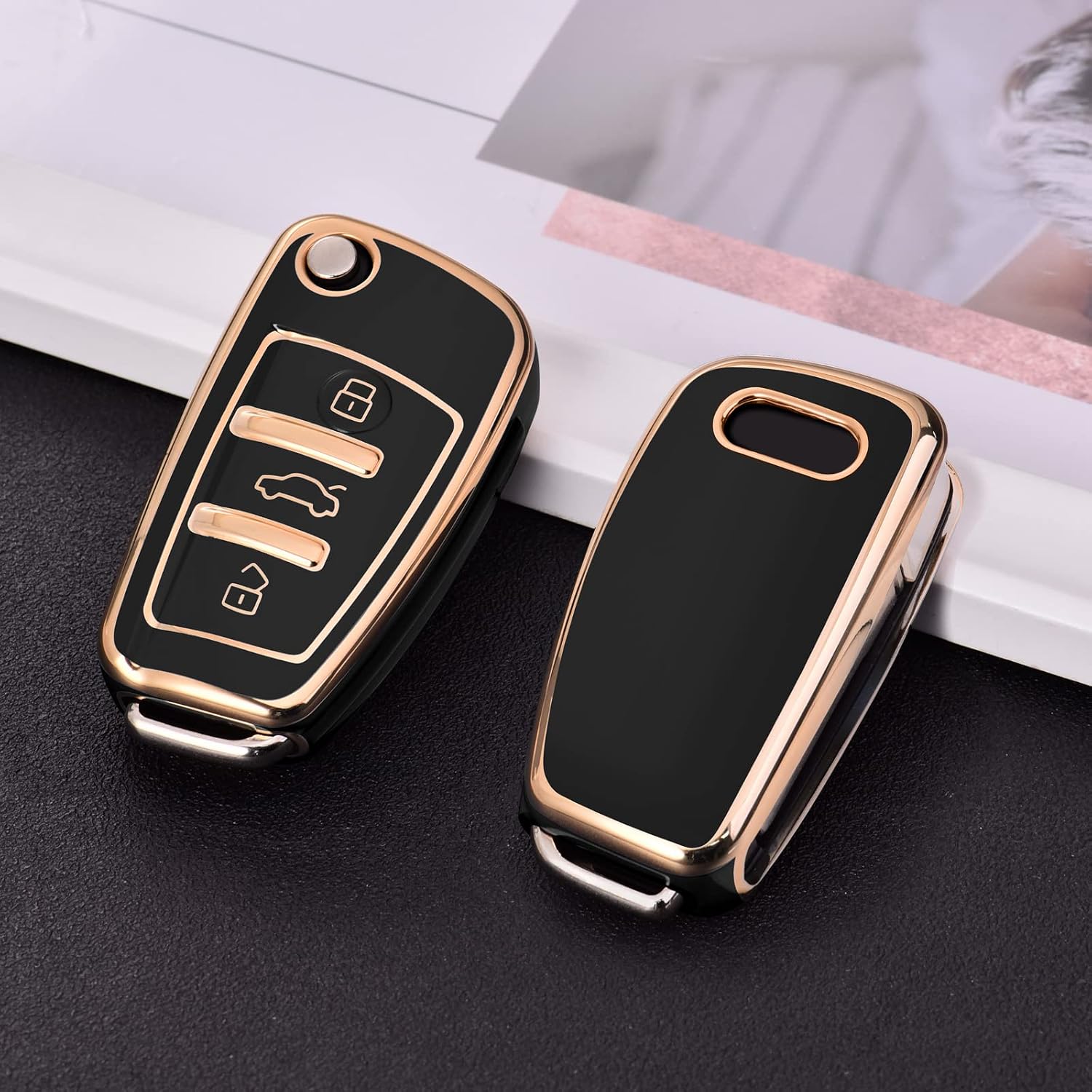 ELOHEI Premium Soft TPU 360 Degree Protection Key Fob Cover for Audi A1 image 3