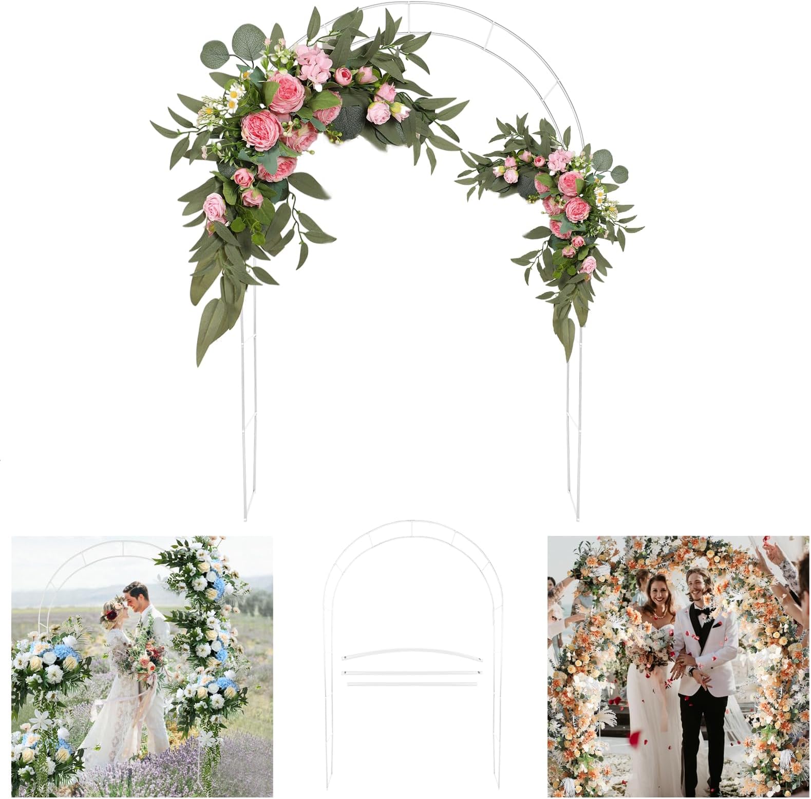TytroyWhite Metal Outdoor Indoor Arch Wedding Party Bridal Party Decoration