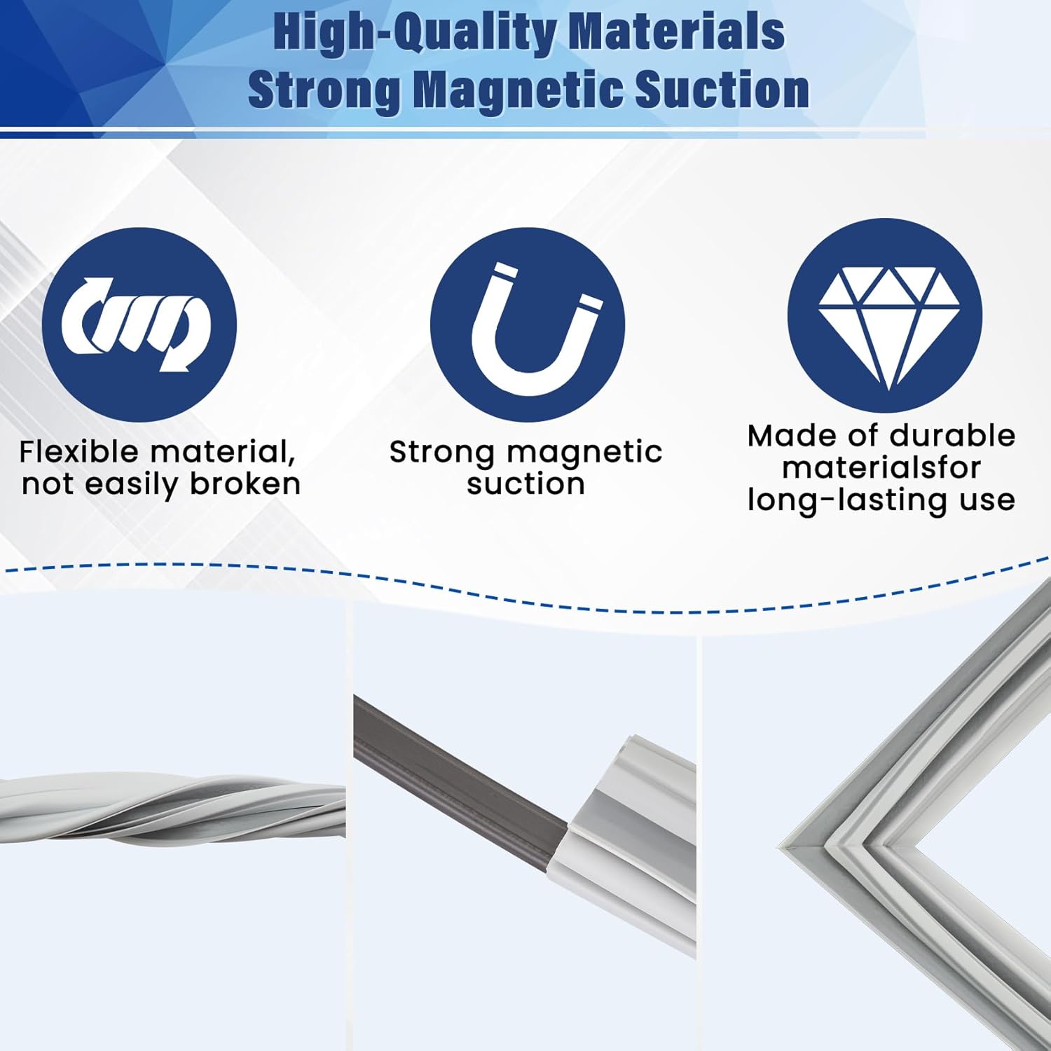 241786005 Refrigerator Door Gasket, 63x20" Fridge Gasket Replace frigidaire gallery kenmore Refrigerator Door Gasket, 241674805 Fridge Door Seal, Compatible With frigidaire kenmore electrolux crosley