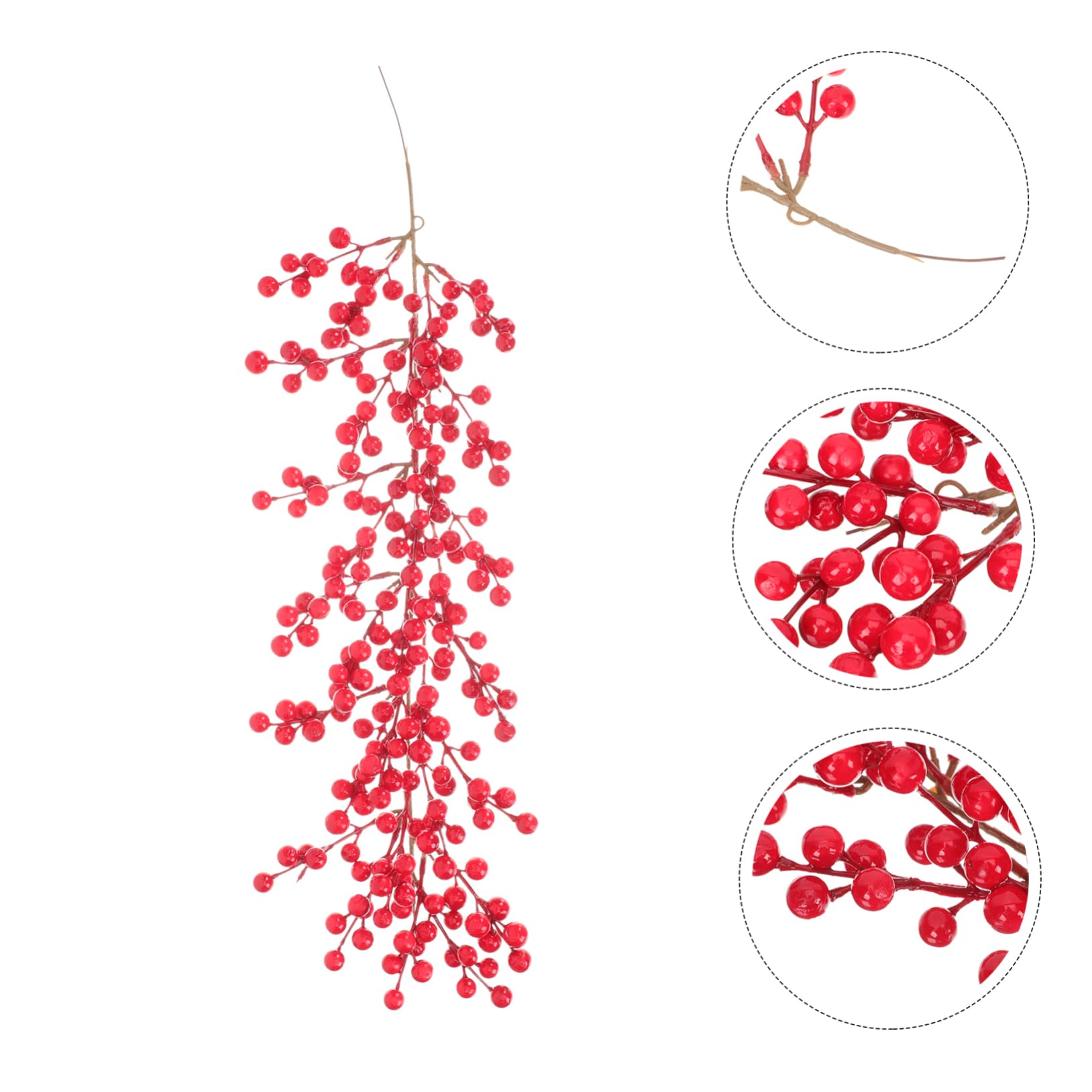 IMIKEYA 3St Weihnachtsdekorationen Dekorationen für die Haustür hängende Weihnachtsgirlande Weihnachts Party Weihnachten Party Christbaumschmuck Künstliche Beerengirlanden Plastik rot