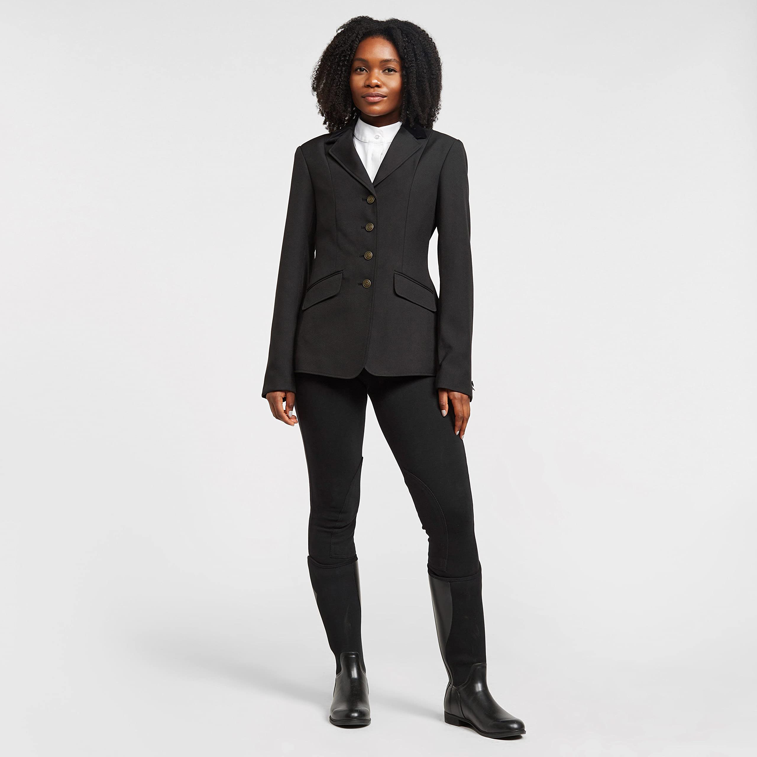 Shires Aston Show - Giacca da equitazione da donna in tutte le taglie e in blu navy o nero