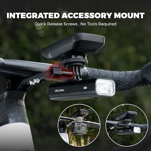 Miniatura 2 de ROCKBROS Soporte de aluminio para computadora de bicicleta, moldeado integrado, soporte para computadora de ciclismo para manillar integrado Aero,