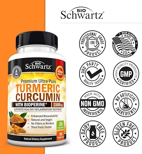 Miniatura 7 de BioSchwartz Curcumina de cúrcuma 1500 y saúco Sambucus con zinc y vitamina C