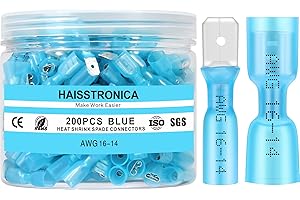 Haisstronica Heat Shrink Spade Connectors for Electrical Wiring