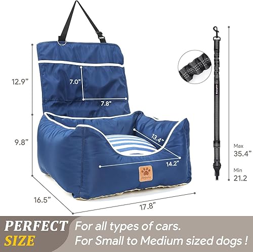 Miniatura 5 de Asiento de automóvil para perros pequeños de alta calidad, asientos de automóvil impermeables para perros pequeñosmedianos, asiento para mascotas