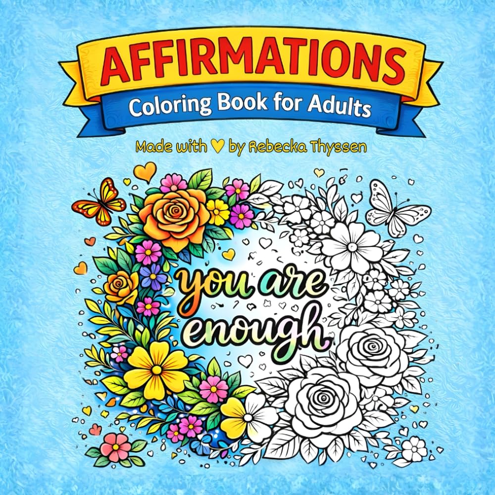 Affirmations: Coloring Book for Adults: Positive Quotes and Floral Designs for the Heart and Mind
