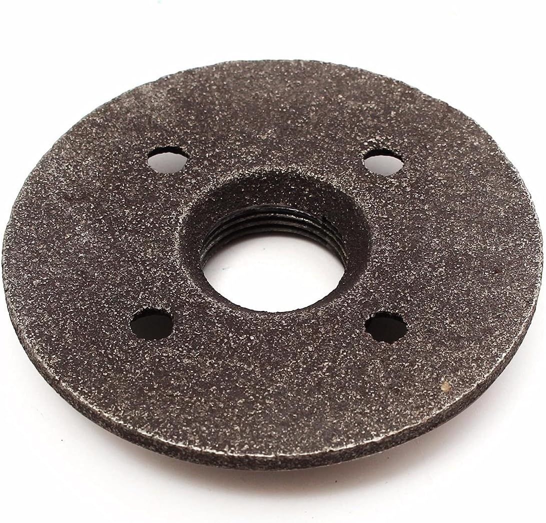 Lathe tools 10pcs 3/4 Inch Black Malleable Iron Floor Flange Fitting Pipe NPT Antique Wall Flange Seat