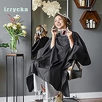 Vista 6 de Capa de Barbero Profesional con Sisas - Manos Libres Multiusos 64"x56" Grandes Capas de Salón Impermeables para Estilistas - Capa de Nailon