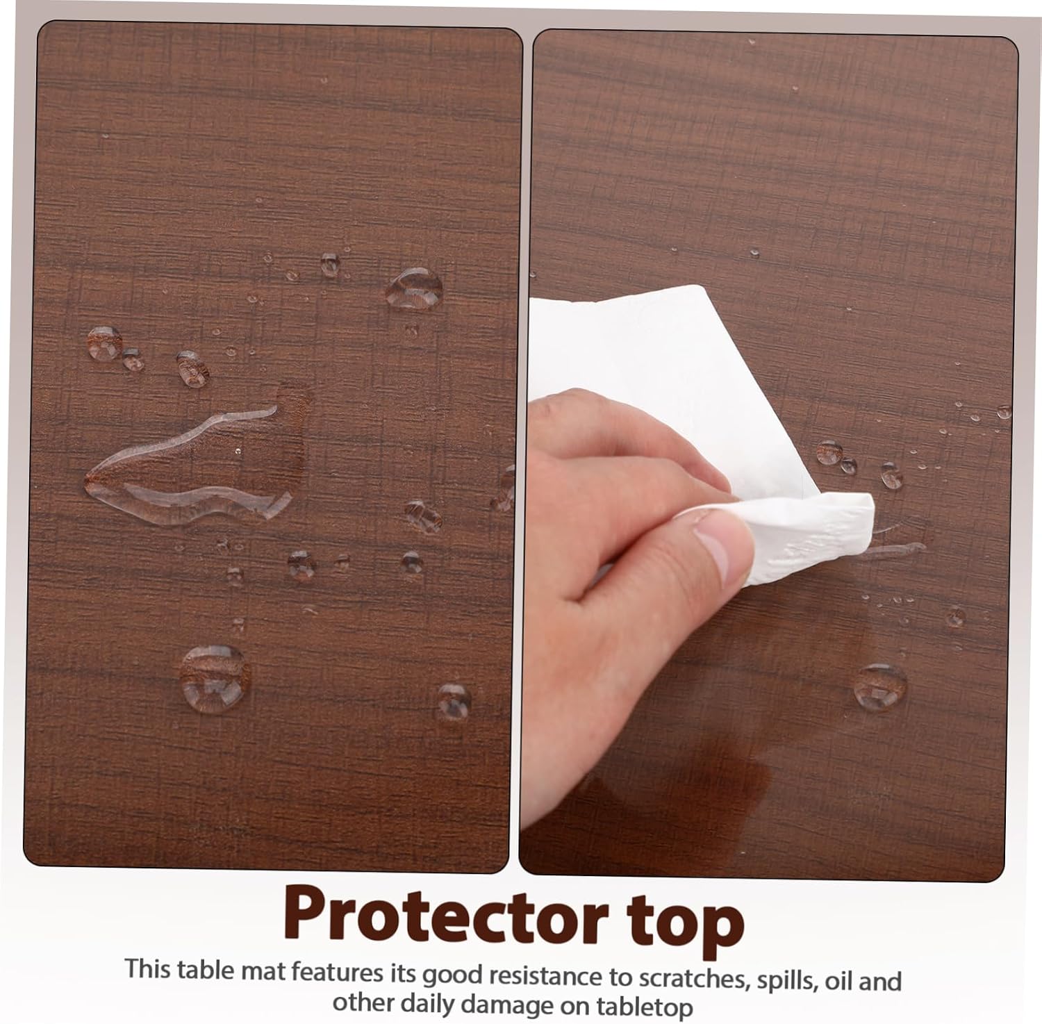 SHOWERORO PVC Table Liner High Transparency Dining Table Protector Desk Pad Easy Maintenance Protective Mat
