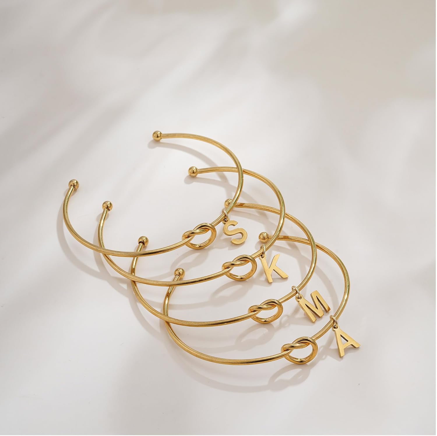 Initial Braclets for Girls Women - Teen Girls Gifts Trendy Stuff 18K Gold Plated Knot Initial Letter Bracelets Dainty A - Z Letter Bracelet Birthday Gifts for Girl Women Age 5-16 - Image 6