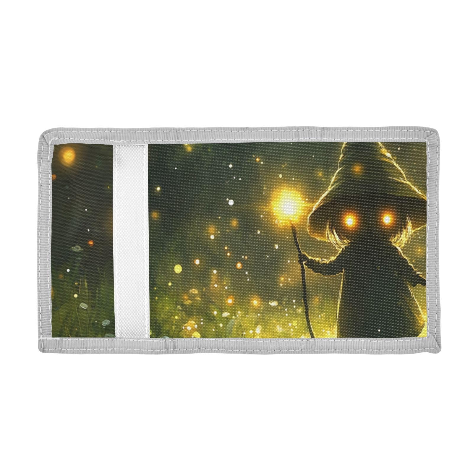 FOLIOSA Kids Wallet for Boys Girls Little Fairy Print Youth Wallet with Zipper Pocket Card Holders, Novelty Wallet 4.9×2.9 in