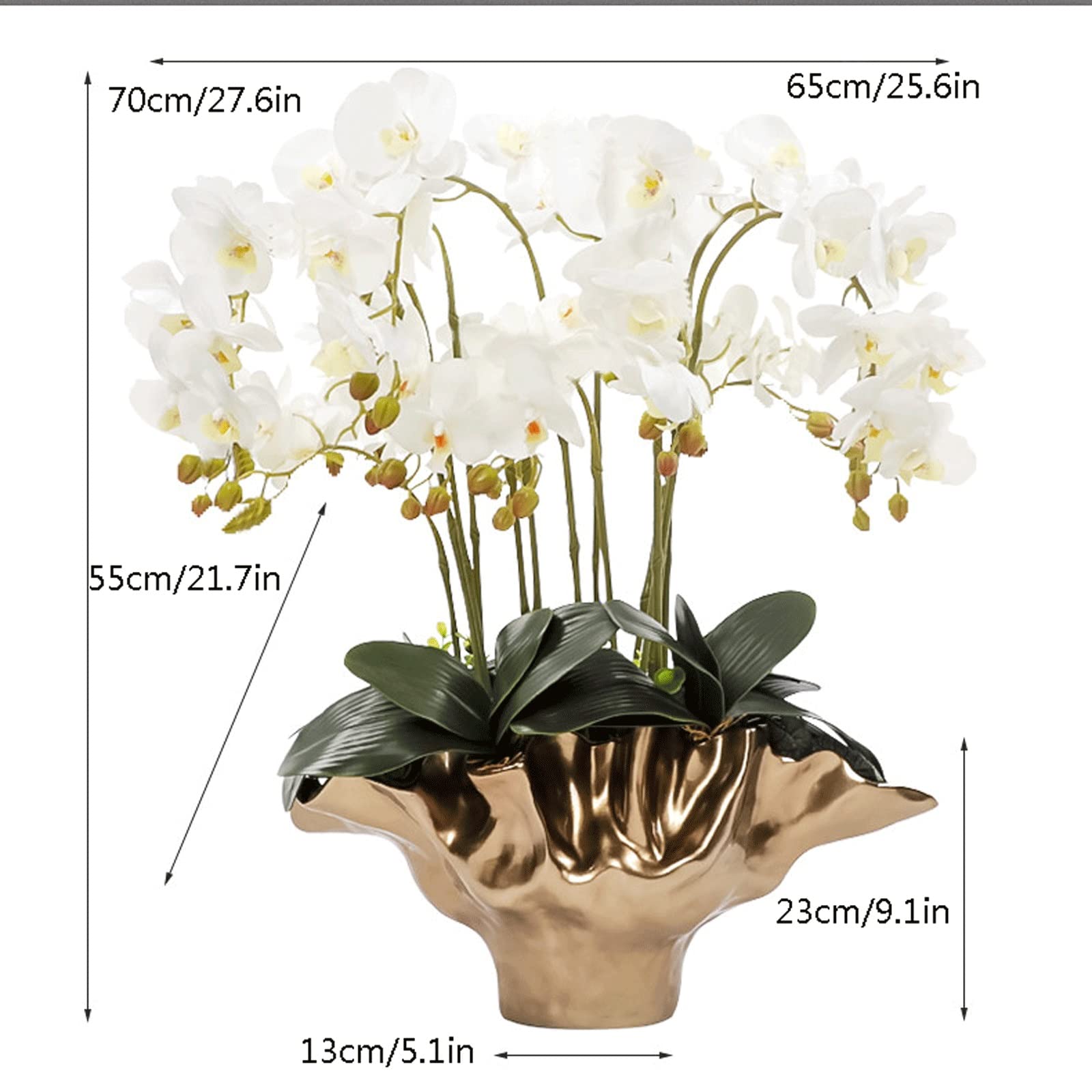 Sztuczne rośliny sztuczne Bonsai sztuczna zielona roślina donica z żywicy Home Office sztuczna dekoracja roślinna 27,6 "wysokich sztuczne rośliny do wystroju domu
