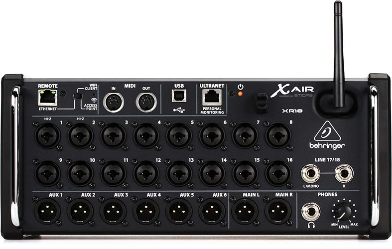 Behringer X AIR X18 18 Channel, 12-Bus Digital Mixer for iPad/Android Tablets with 16 Programmable Midas Preamps, Integrated Wifi Module and Multi Channel USB Audio Interface - X AIR XR18