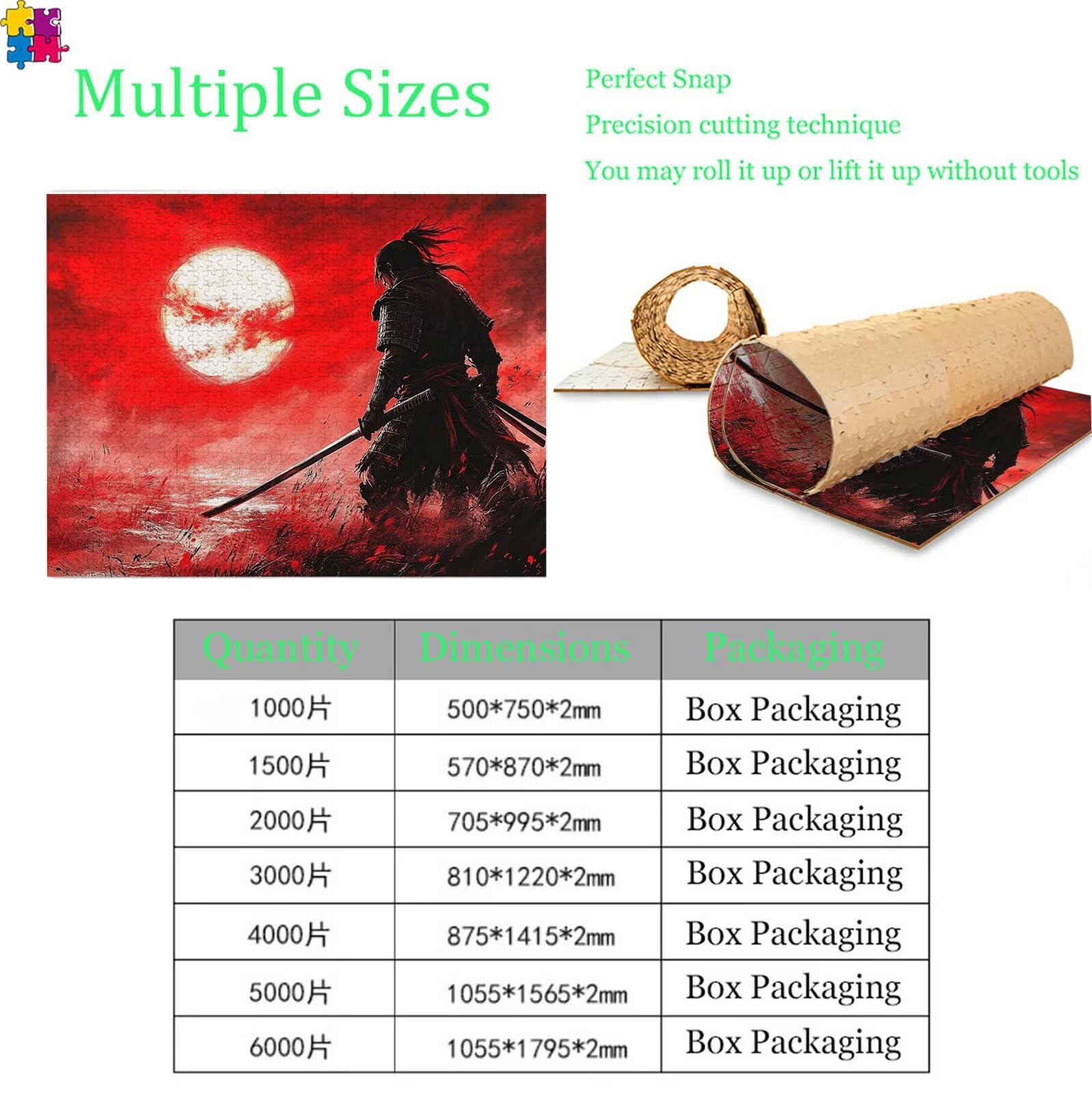 Puzzle 6000 elementów, księżyc wojownik puzzle 6000 elementów dla dorosłych i dzieci, premium artystyczna łamigłówka, 179,5 x 105,5 cm klasyczna gra puzzli dla dorosłych, dekoracja domu, prezent dla