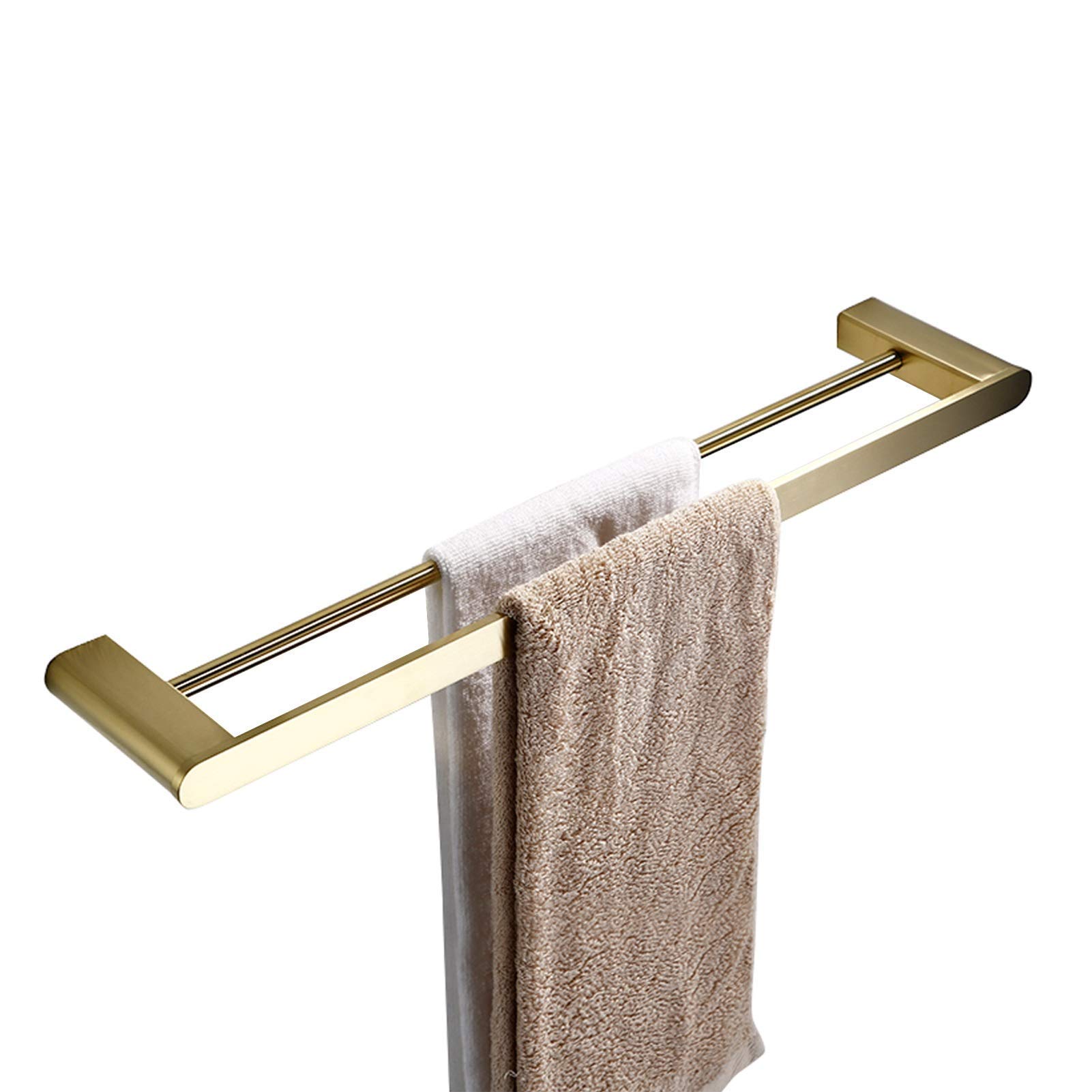 Porte-serviettes double inox 60 cm pour en finir avec le linge humide au sol