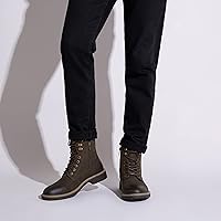 Vista 8 de Vostey Botas de motocicleta para hombre, botas casuales para hombre, botas chukka impermeables para hombre