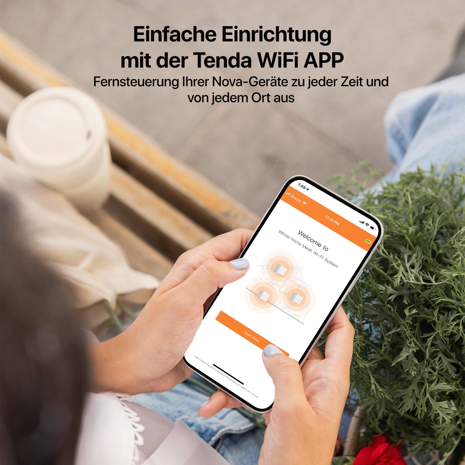 Tenda Nova MW6 Mesh WLAN System - AC1200 Dual Band Mesh Set - empfohlen für Häuser mit 3-4 Schlafzimmern - 6xGigabit Port - Ersetzt Router und Repeater- APP Steuerung - WPA2-3er Pack