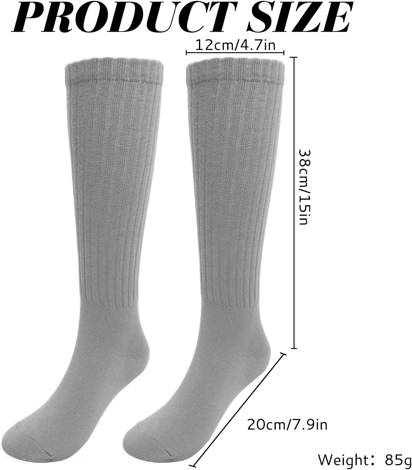 4 Pairs Slouchy Stacked Socks for Women Scrunchie Socks Winter Soft Boot Knit Slouch Sock - Image 3