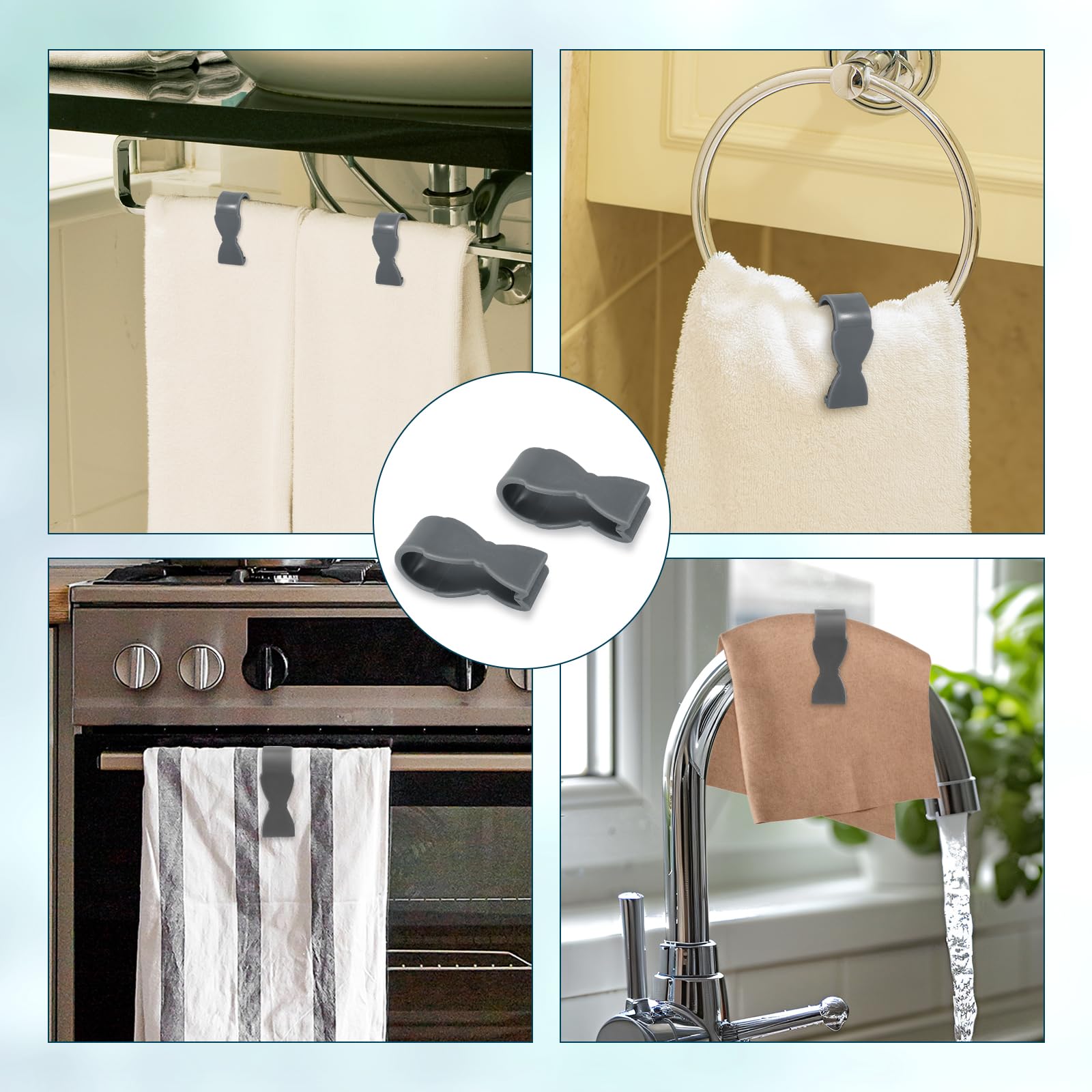 Kitchen Towel Clips - Keep Towels Secure! -6