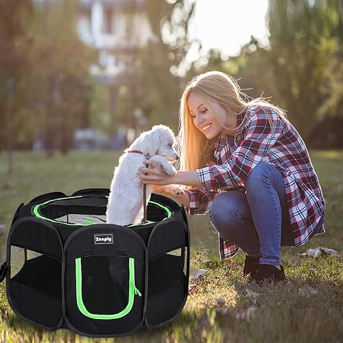 Miniatura 4 de Corralito portátil para perros y mascotas, plegable, extra resistente, no se puede ensamblar, jaula de tienda de campaña para interiores y