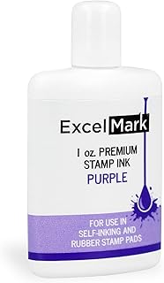 ExcelMark Premium Self-Inking Stamp Refill Ink - 1 oz. (Purple)