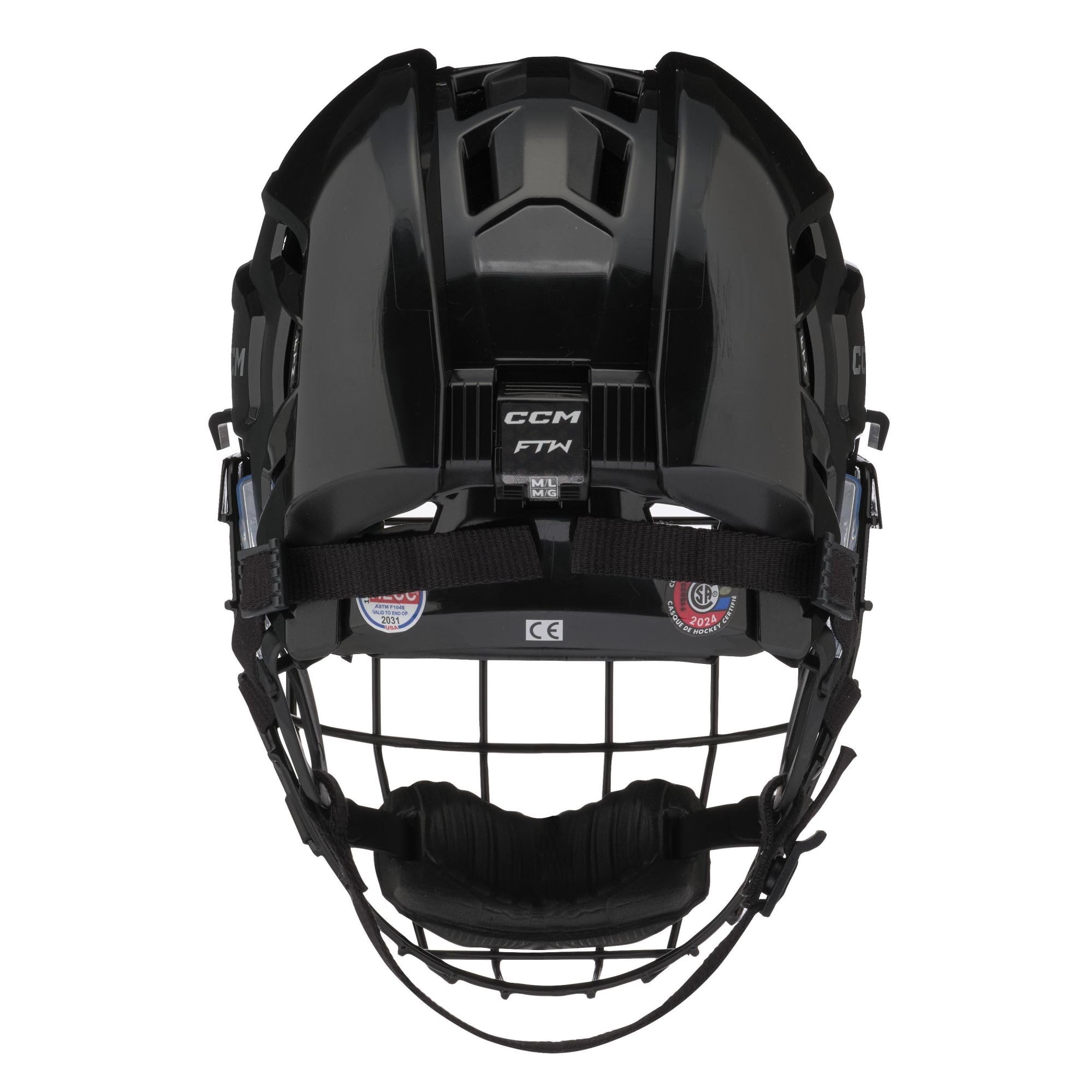 CCM Jetspeed FTW Senior damski kask hokejowy na lodzie z kratką (czarny, M/L)