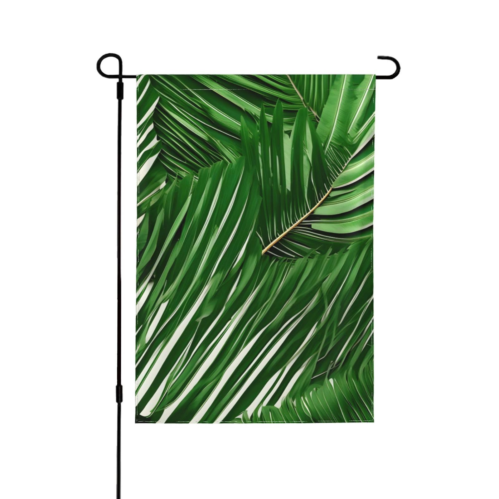 Drapeau de jardin premium en feuilles de palmier imprimé double face de qualité