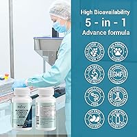 Vista 7 de Heivy Complejo de magnesio, 2 unidades, glicinato de magnesio, citrato, malato, óxido, gluconato con zinc y vitamina D3, suplemento de magnesio