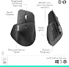 Logitech MX Master 4 Dokunsal Geri Bildirim Özellikli Kablosuz Mouse, Bluetooth, Ultra Hızlı Kaydırma, Çoklu Cihaz Özelliği, 8000 DPI, Optik Sensör, Sessiz, Koyu Gri