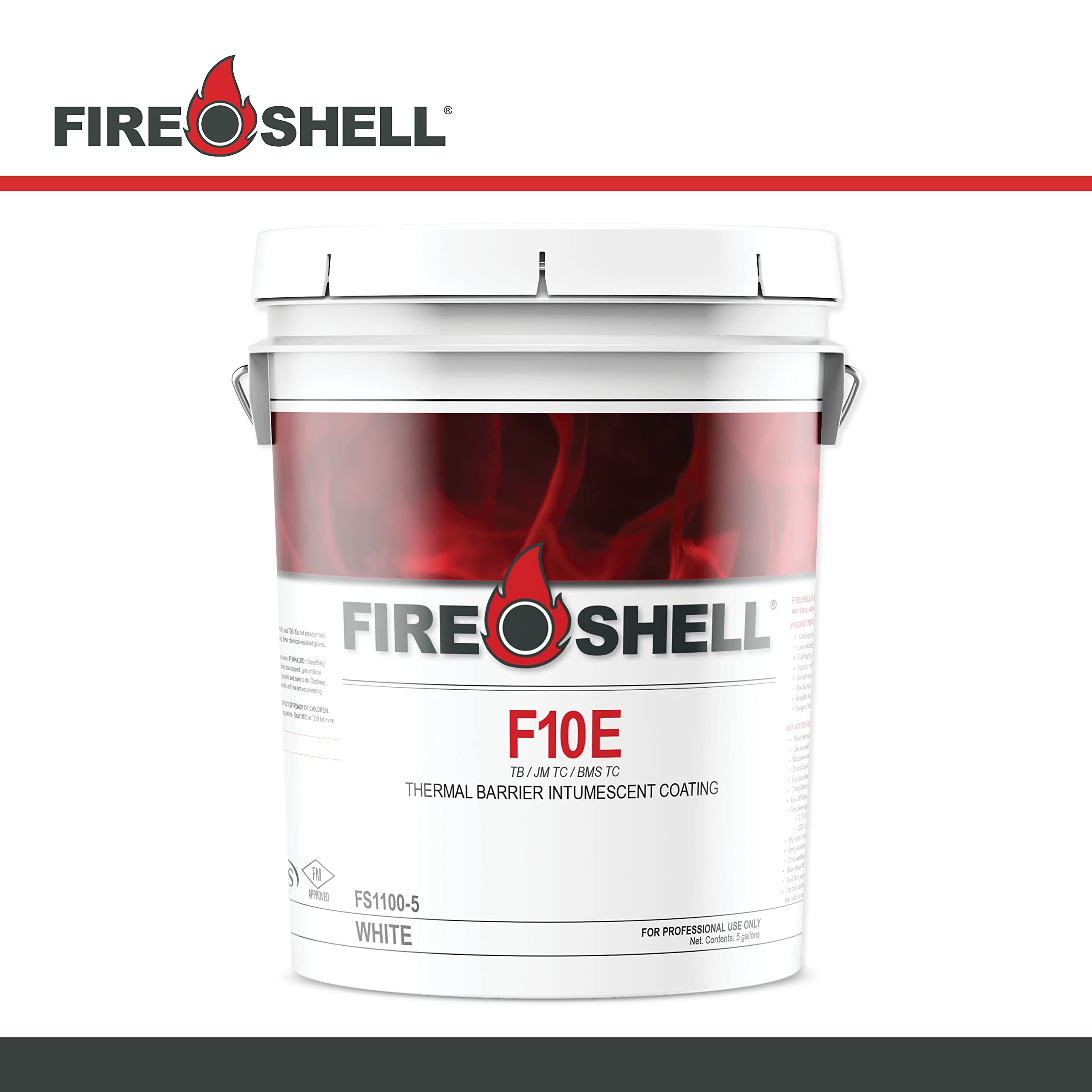 FIRESHELL F10E INTUMESCENT Coating - White 5-Gallon