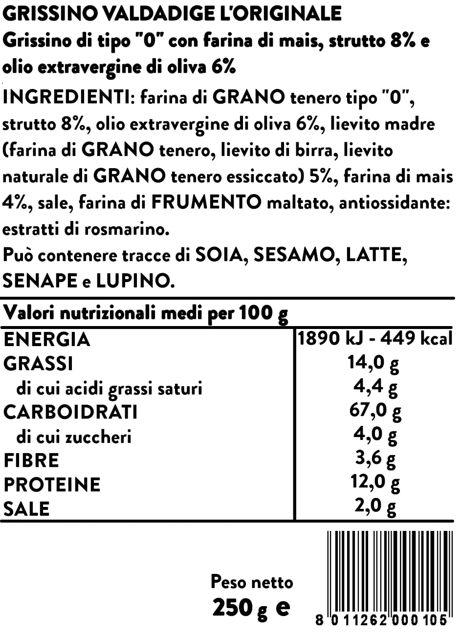 Panificio Zorzi - Grissino Valdadige L'originale - pacco 10 confezioni da 250 g