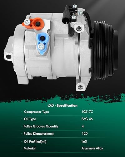 Miniatura 791 de SCITOO CO 10739C - Compresor de CA compatible con Honda Element 2.4L 2003 2004 2005 2006 2007 2008 2009 2010 2011
