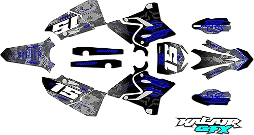 Kit de gráficos para Yamaha YZ 250 (2015-2021) serie Cyberware Blue-Shift 09 mil Calcomanías de motocicleta Dirt Pit Bike, calcomanías automotrices