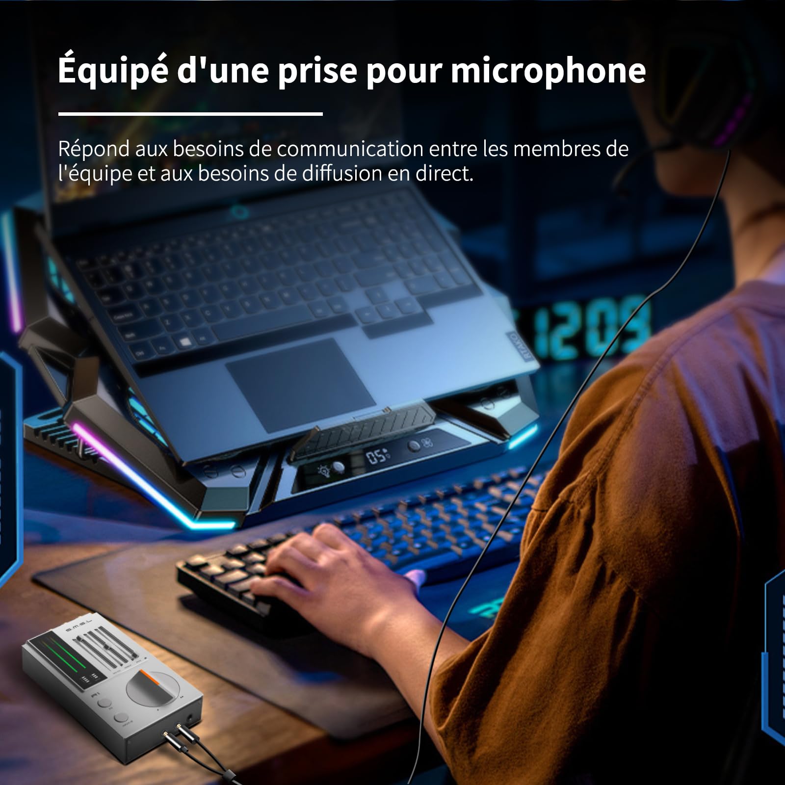 SMSL R1 DAC Amplificateur de Casque, DAC Amp de Bureau, Convertisseur Audio Numérique vers Analogique USB C pour Gaming PC PS5, Entrée Micro/USB/Optique/Coaxiale, Sortie 3,5mm/4,4mm/RCA, Argent