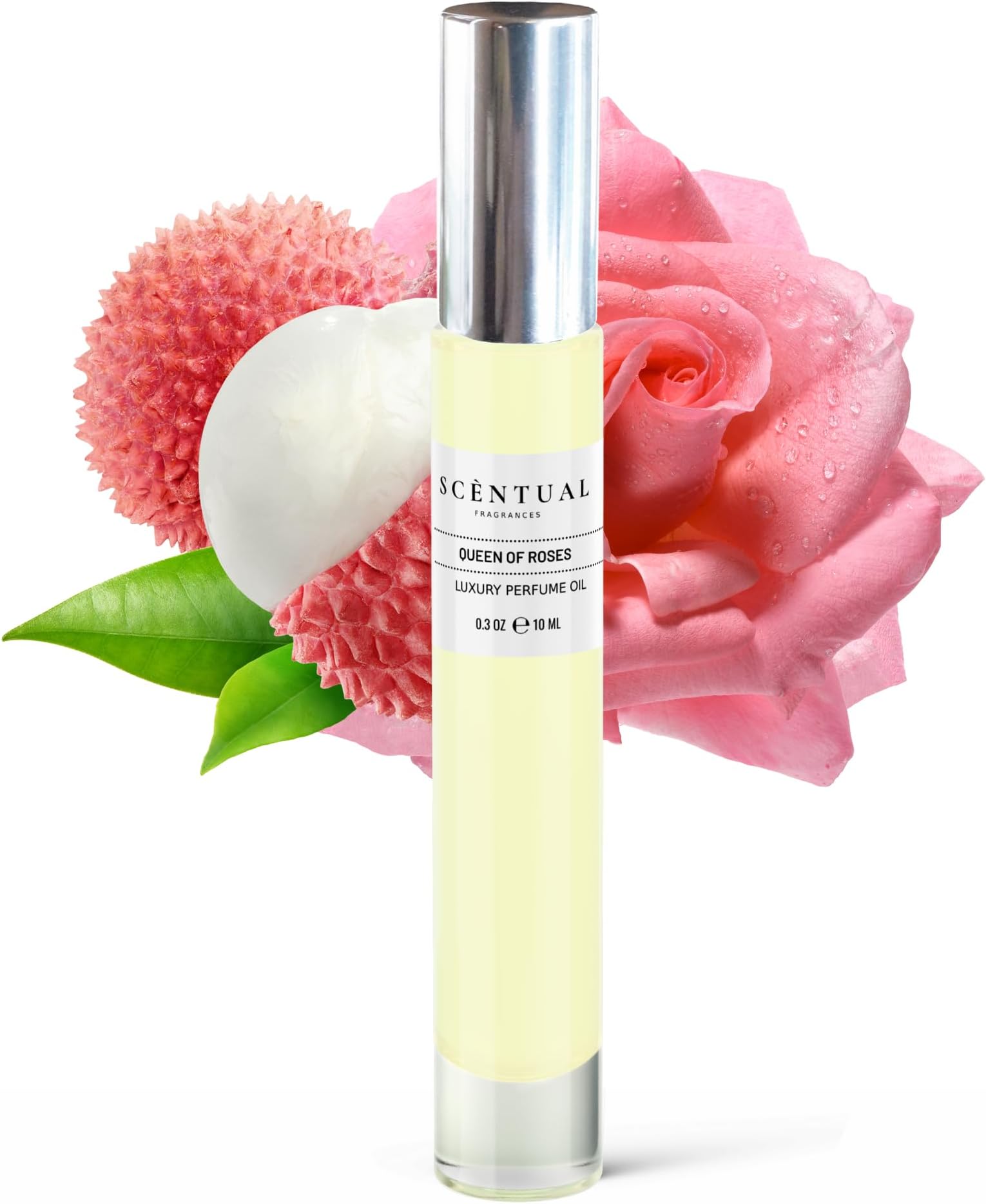 Luxury Perfume Oil, Ultra-Concentrated Women Roll-On Fragrance Oil, Long Lasting Rollerball Travel Mini Perfume, Vegan, Alcohol & Cruelty Free 10ml (Queen of Roses)