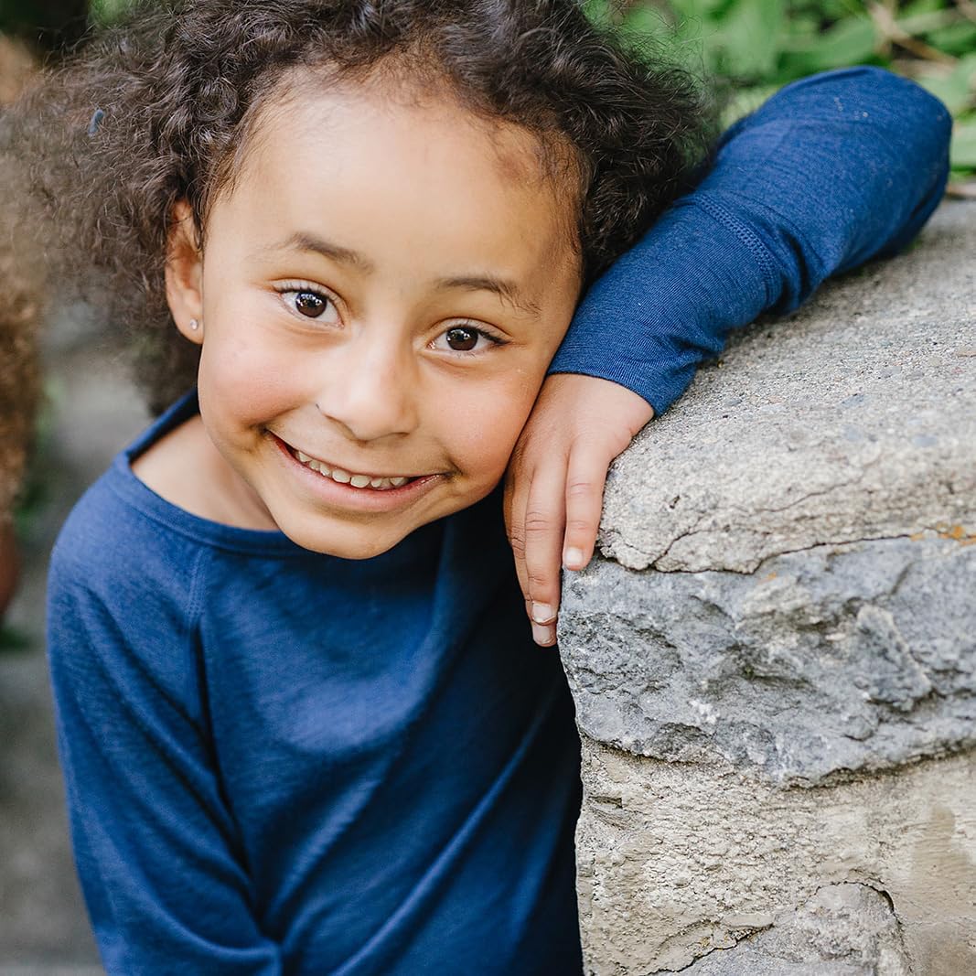 Woolino Merino Wool Base Layer for Kids - Super Soft Kids Long Sleeve Thermal Top - All Natural Base Layer Shirt - Image 4