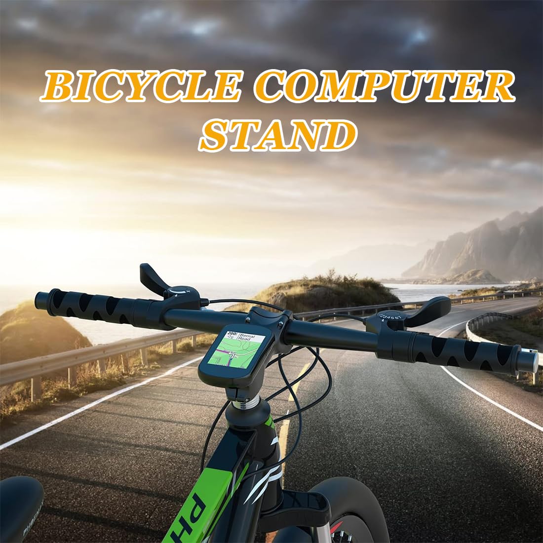 Attacco Manubrio Universale, Supporto per computer da bici, per Bicicletta Computer,supporto manubrio e manubrio,Compatibile con Garmin Edge